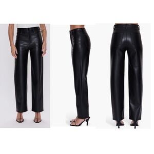 Pistola Black Cassie's Supper High Rise Faux Leather Pants Size 31